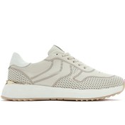 Resim Derimod Kadın Krem Bağcıklı Kalın Tabanlı Deri Sneaker 25SFD372014 