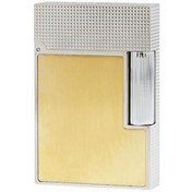 Resim Dupont 18601 St Ligne 2 Small Platinium And Brushed Gold 