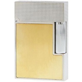 Resim Dupont 18601 St Ligne 2 Small Platinium And Brushed Gold 