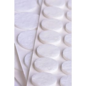 Resim Tek Yapışkanlı Mobilya Masa Sandalye Parke Zemin Ayak Koruyucu Kaydırmaz Keçesi 20 mm (96'lı Paket) 