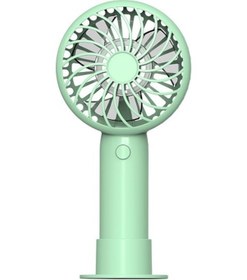 Resim Mini El Tipi Küçük Vantilatör Renkli Vantilatör Taşınabilir Sessiz 1400 Yeşil 