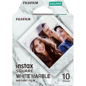 Resim Fujifilm Instax Square Whitemarble 10'lu Kare Özel Film 