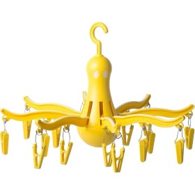 Resim IKEA Pressa Çamaşır Kurutma Askılığı, Sarı, 16 Mandallı 