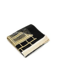 Resim Kabe Desenli Ultra Plus Siyah Şönil Seccade 7 