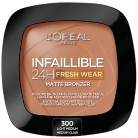 Resim Loreal Paris Bronzing Puder Infaillable 24h 300 Light Medium 