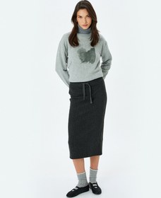 Resim Koton X Şahika Ercümen - Yüksek Bel Slim Fit Midi Boy Kalem Etek 