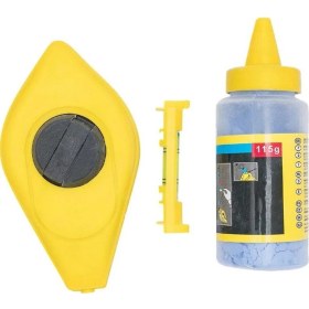 Resim Güvenç Boyalı Çırpı Ipi 30 Metre Set Boyalı Ipe Takılan Su Terazili Çizim Ipi Inşaat Ölçüm 