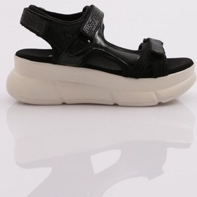 Resim Dgn 4940-22y Kadın Kalın Taban Silver Taşlı Cırtlı Sandalet 4940-2027-R1534 Siyah 