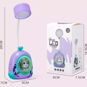 Resim Sevimli Hayvan Kabinli Çocuk Masa Lambası Rgb LED Gece Lambası 