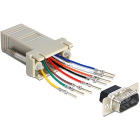 Resim Modüler Çevirici - 9 Pin D-Sub Erkek - Rj45 Dişi 