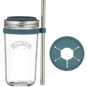 Resim Yeniden Kullanılabilir Paslanmaz Çelik Hasır ile Cam Smoothie Yapma Seti 