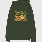 Resim Anason Aslanı Oversize Unisex Kapüşonlu Sweatshirt 