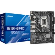 Resim Asrock H610M Hdv/m.2 Ddr4 Soket 1700 Ddr4 3200MHZ Pcı-E 4.0, M.2, Usb3.2 HDMI DVI Dp Matx Anakart (ASRH610M-HDV) 