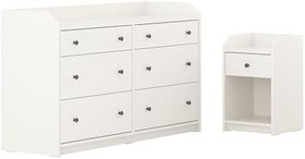 Resim Yatak odası takımı, beyaz, 2'li set 