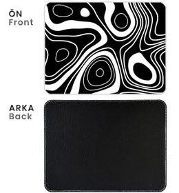 Resim İlyuka Mousepad 40x30cm Gaming Oyuncu Mp384030 Black White Map 