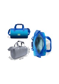 Resim Coral High Erkek Çocuk Mavi Lacivert Renk Geçişli Çocuk Valizi Ve Seyahat/spor Çantası Seti Çok Renkli 