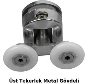 Resim Eym Duşakabin Tekerleği Üst Teker Metal Gövde Teker Çapı 22 mm 
