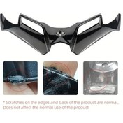 Resim Cloudstore 1 Adet Siyah Evrensel Ex300 Motorcycle Spoiler Karbon Fiber Winglet Yarış Aksesuarı 