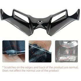 Resim Cloudstore 1 Adet Siyah Evrensel Ex300 Motorcycle Spoiler Karbon Fiber Winglet Yarış Aksesuarı 