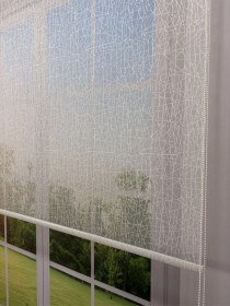 Resim Olympos Serisi Kırçıl Desenli Çift Mekanizmalı Beyaz Tül Antrasit Gri Stor Perde Antrasit Gri 