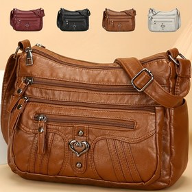 Resim Kadınlar için Vintage Stil Omuz Çantası - Ayarlanabilir Askılı Tek Renk Kapitone Çapraz Çanta, Çok Cepli, Geniş Kapasiteli, Hafif, Fermuarlı Kapatma, Polyester Astarlı - Günlük Yolculuk, İş, Seyahat için İdeal 