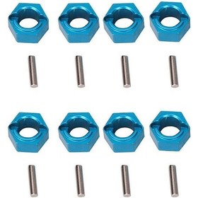 Resim A949-11 Alüminyum Altıgen Tekerlek Altıgen Montajlı Göbek Pimleri 7 Mm 1/18 A949 A959 A969 A979 İçin 