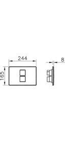 Resim Vitra Twin2 740-0102 Kumanda Paneli Beyaz Altın 
