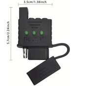 Resim Tongdashop Siyah 4 Pinli Römork Bağlantı Test Cihazı Işık Devre Kontrol Aparatı Oto Aksesuar 