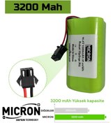 Resim Micron 14.4 V 3200 Mah Yüksek Kapasiteli Robot Süpürge Bataryası (pili) - Yüksek Performans 