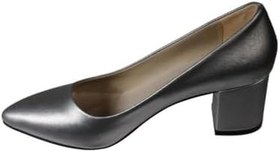 Resim YAZKIŞ Kadın Siyah Cilt 5cm Topuklu Abiye Düğün Nişan Anne Ayakkabısı Gümüş 3 