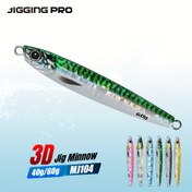 Resim JIGGING PRO 3D UV Baskılı Metalik Yem - GT, Sandre, Levrek için Yavaş Düşen Yüksek Yansıtıcı Jigging Kaşığı - 40g/60g Okyanus ve Tatlısu Balıkçılığı Yemleri Gerçekçi Balık Pul Tasarımı (Karışık Renkler), UV Baskı Deseni, Canlı Renk Bitimi, Hassas İşlenmiş Yem, Profesyonel Balıkçılar İçin 