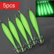 Resim AVLCOAKY 5'li Paket Gece Balıkçılığı İçin Parlayan Körpeli ve Ahtapot Jig Kanca Seti - Her Birinde 3 Adet Üçlü Kanca ile Floresan Yeşil Işıltılı Yemler, Levrek, Turna, Avırmaz Türleri için, Gece Balıkçılığına Özel | Keskin Üçlü Kancalar, Karanlıkta Parlayan Özellik 
