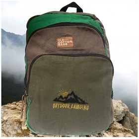 Resim Kaliteli Siyah Vintage Salaş Baskılı Disayn Günlük Gezi Okul Sırt Çantası Revilla Bag 28x38cm Siyah - Haki Yeşil 