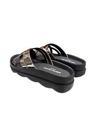 Resim Pierre Cardin Dolgu Topuk Anatomik Taban Bayan Terlik Platin 