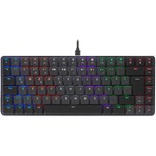 Resim Rampage GRANITE Siyah\u002FGri Low Profile Red Switch Mekanik Gaming (Oyuncu) Klavye 