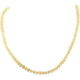 Resim Deniz Doğal Taş Sertifikalı Sitrin ( Taşlar) Doğaltaş Kolye 55cm - 6mm 