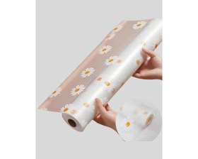 Resim 10 Metre Papatya Desenli Kaymaz Çok Amaçlı Dolap Içi Örtü Nemere 