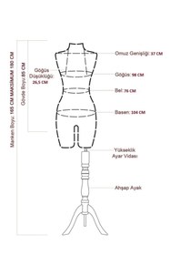 Resim Manken İstanbul 42 Beden Tel Kafalı Ahşap Kollu Pantolon Giyebilen Terzi Mankeni Vitrin Mankeni 
