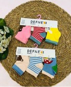 Resim 6 Çift Pamuklu New Born Yenidoğan Kız Bebek Çorap-749 ÇoK Renkli 