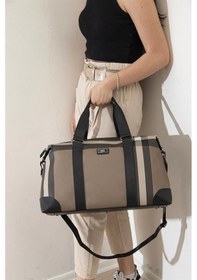 Resim Silver Polo Sp873 Kadın Seyahat Çantası Ekose Kahve-siyah 