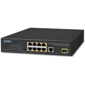 Resim Planet Pl-fgsd-1011hp 8 Port 10/100tx Poe+ 1 Port Gigabit 1 Port Sfp 120w Poe Masasütü Switch 