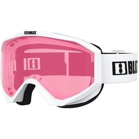 Resim Liner Beyaz Çerçeve Pembe Lens Kayak Gözlüğü Pembe 
