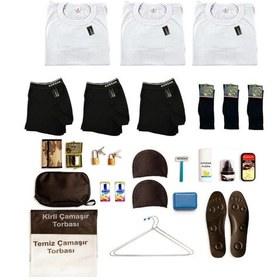 Resim 3'lü Denizci Temel Asker Seti - Hatay İskenderun Acemi Askerlik S Beyaz 