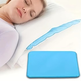 Resim Klasik Tarz Yaz Soğutma Yastık Ped - Nefes Alabilen Kumaş, Çok Fonksiyonlu Boyun Desteği, Makine Yıkanabilir, Güce Gerek Yok, Mavi, Tüm Mevsimler İçin Rahat, Serinletici Yastık 