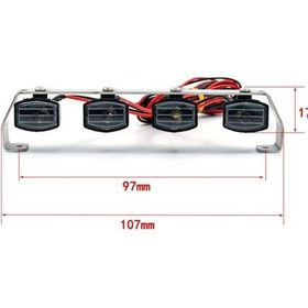 Resim Ebitda Trx-4 Ve Scx10 İçin Gerçekçi Led Çatı Lambası - Gece Görüşüm Artır 