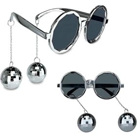 Resim MCM Group Disko Toplu Küpeli Parti Gözlüğü Gümüş Renk - Lisinya 