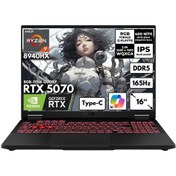 Resim Asus Tuf Gaming A16 FA608PP-QT031HMF41 R9-8940HX 32 GB DDR5 2 TB SSD RTX5070 8 GB GDDR7 16" WQXGA W10P Dizüstü Bilgisayar 