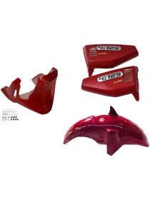 Resim Bardakcı Bike Cg Kırmızı Üçlü Set (Sakal-Çamurluk-Yankapak) 