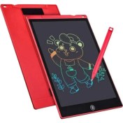Resim 12 Inc Renkli LCD Grafik Dijital Kalemli Çizim Tableti Yazı Tahta Not Yazma Eğitim Tableti Kırmızı - Lisinya 