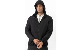Resim First Stops Spor Erkek Kapüşonlu Su ve Rüzgar Geçirmez Astarlı Oversize Yağmurluk 